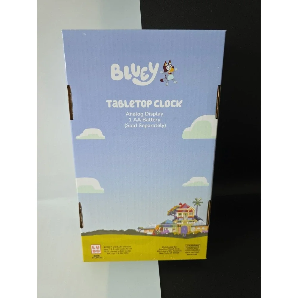 Bluey Kids Tabletop Clock Analog Display‎ New in Box Bedroom Decor